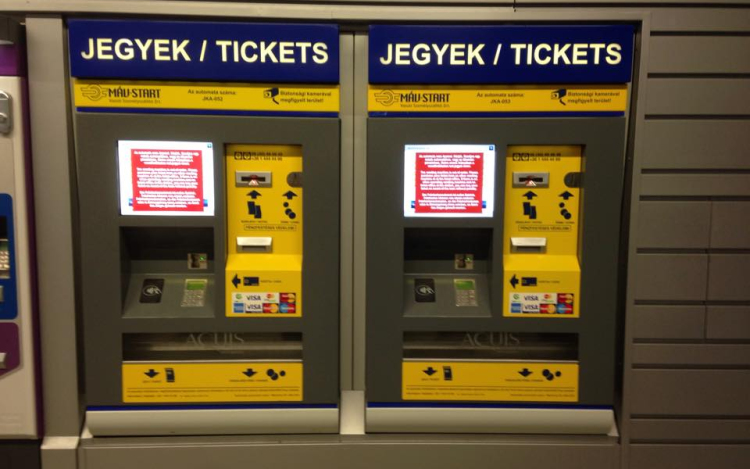 Az egész országban leálltak a MÁV jegyautomatái