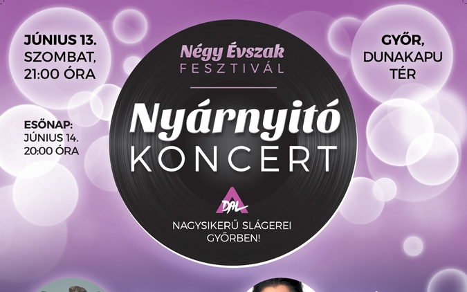 Négy Évszak Fesztivál Győrben - Nyárnyitó koncert