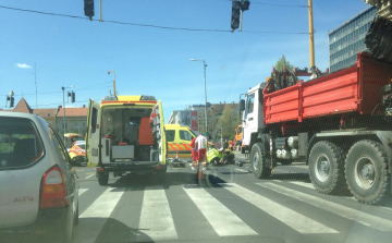 Baleset a Baross híd lábánál