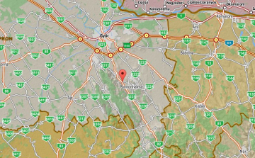 Baleset a 82-es főúton Nyúl térségében 