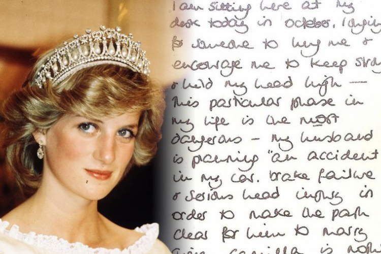 Megdöbbentő tartalmú levél került elő Diana hercegnő kézírásával