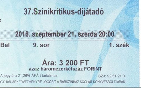 Az ESZME és a győri Vaskakas Bábszínház előadása kapta a legjobb gyerek- és ifjúsági előadás díját
